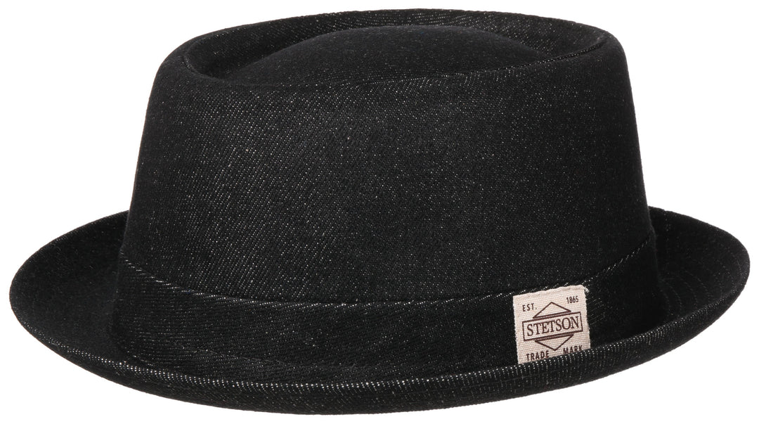 PORK PIE DENIM STETSON SCHWARZ