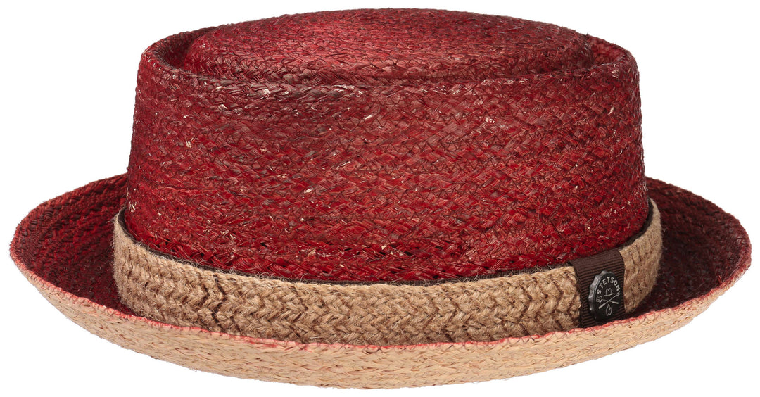 PORK PIE RAFFIA STETSON NATUR ROT