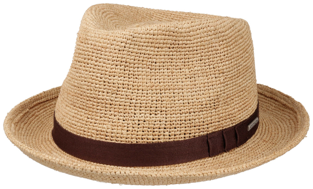 FEDORA RAFFIA CROCHET STETSON BEIGE