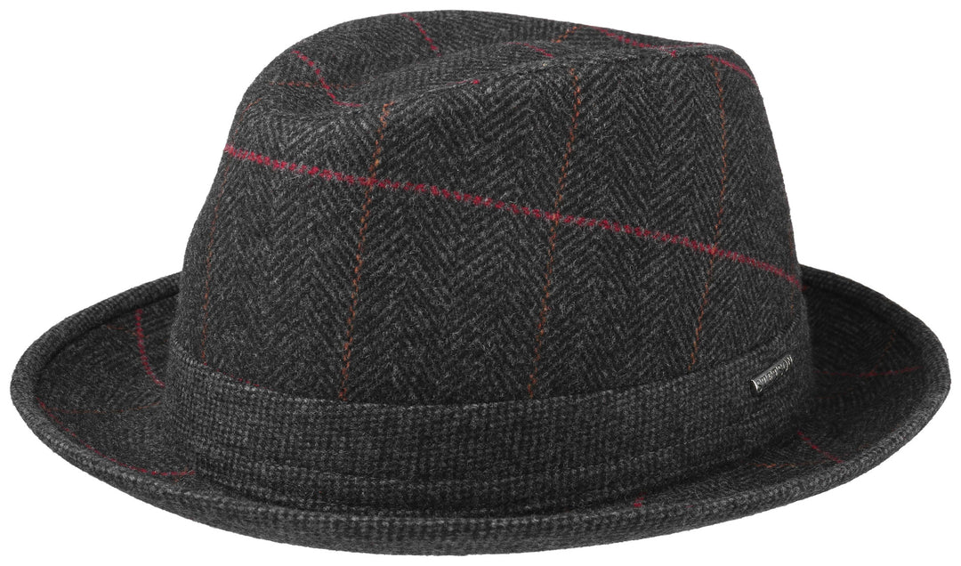 FEDORA TWEED WOOL STETSON ANTHRA