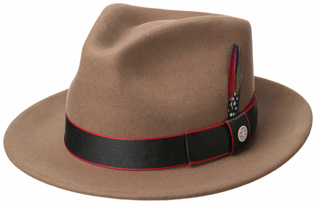 FEDORA WOOLFELT CASHMERE STETSON CAMEL