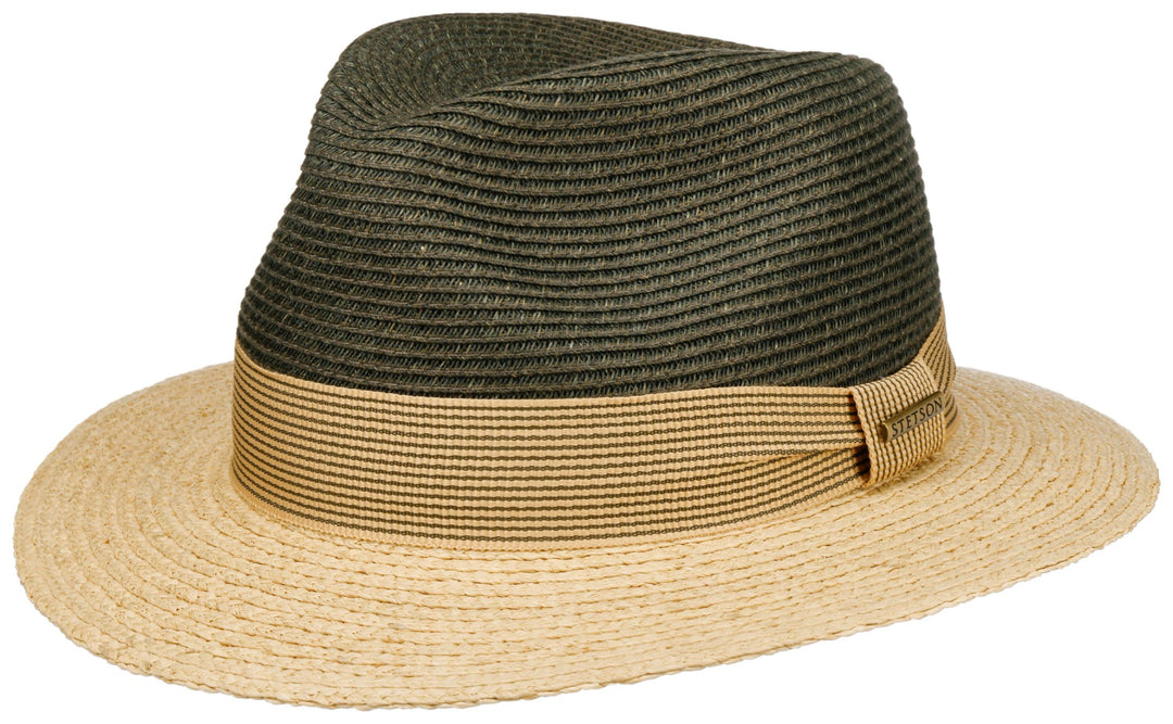 Traveller Hut Toyo Raffia 2Tone Stetson Oliv