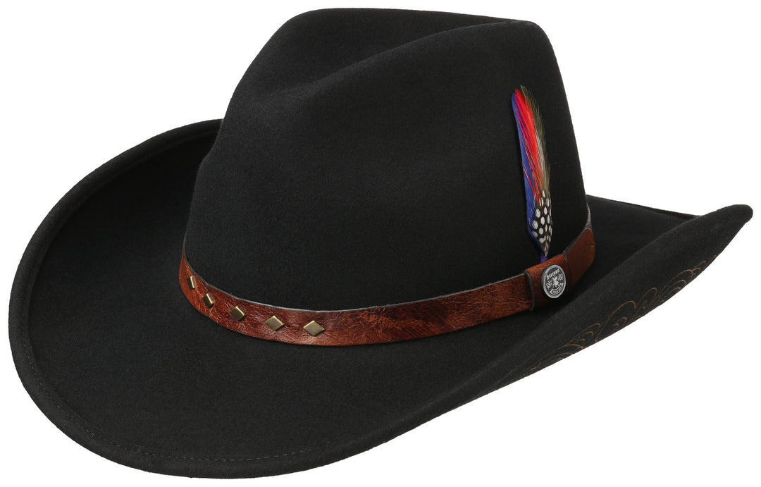 NEW WESTERN WOOLFELT STETSON SCHWARZ