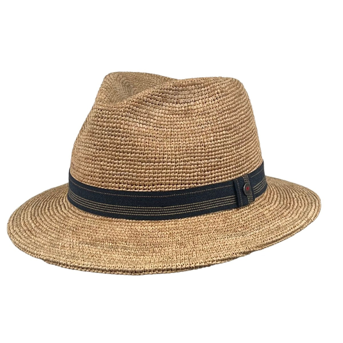 Traveller Hut Drop Brim Raffia Stroh Balke Natur