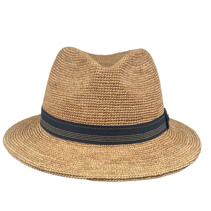 Traveller Hut Drop Brim Raffia Stroh Balke Natur