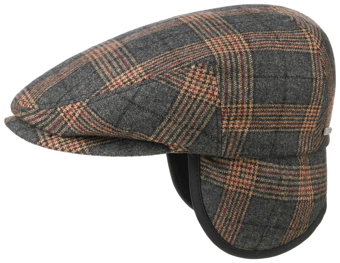 KENT EF WOOL GLENCHECK STETSON KARO GRAU