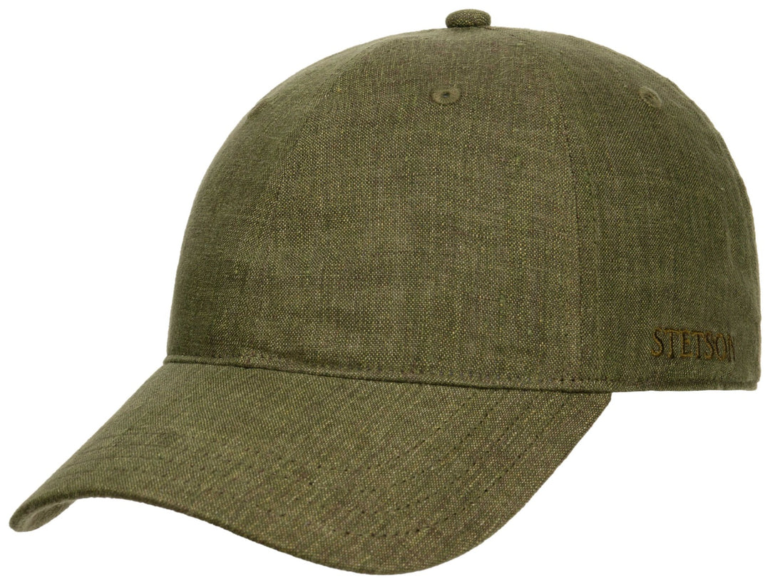 Baseball Cap Leinen Stetson Oliv