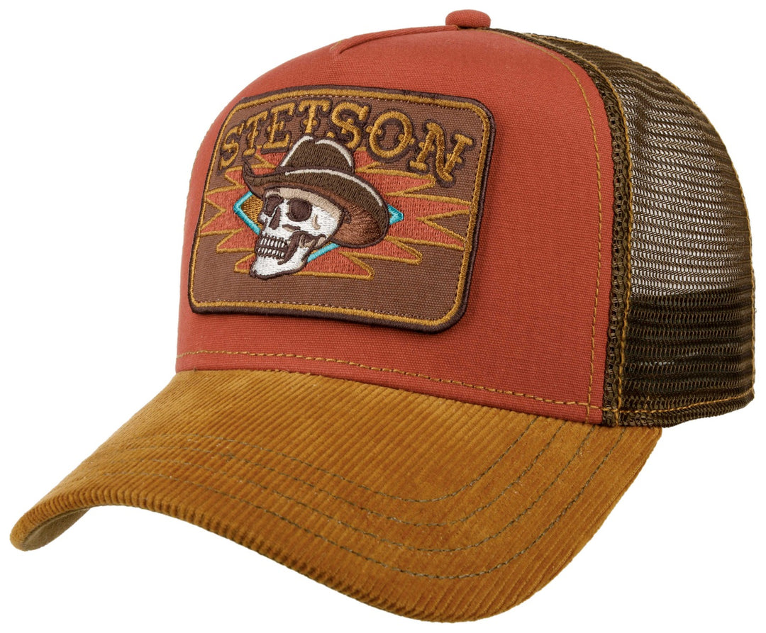 Trucker Cap Skull Stetson Gelb/Rot