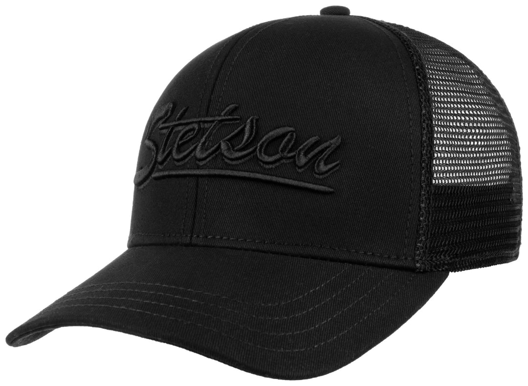 Baseball Cap Monochrome Stetson Schwarz