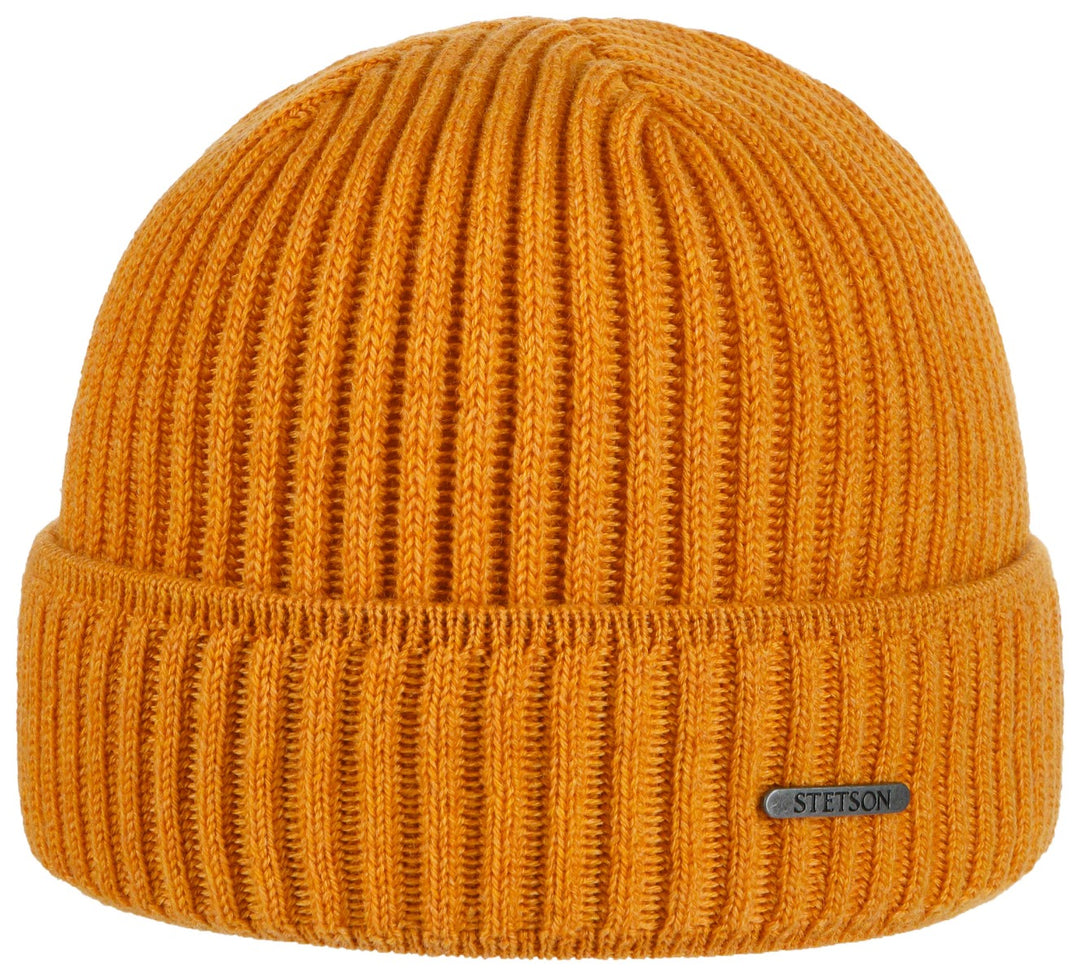 Strickmütze Parkmann Merinowolle Stetson Honig