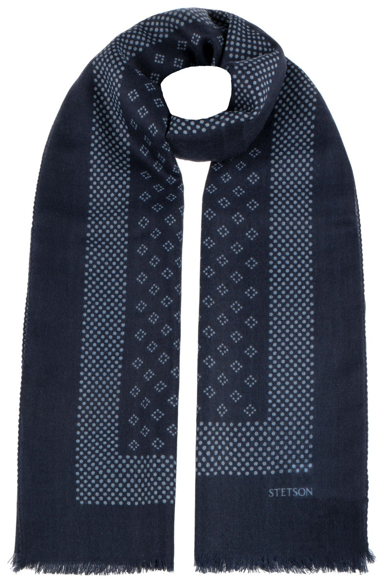Schal Dots Stetson Navy Blau Senf
