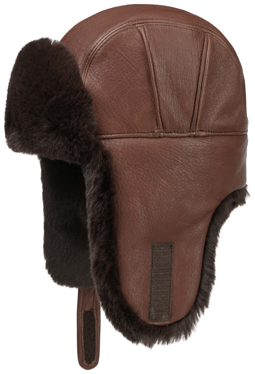 BOMBER CAP SHRUNK LAMBSKISTETSON BRAUN