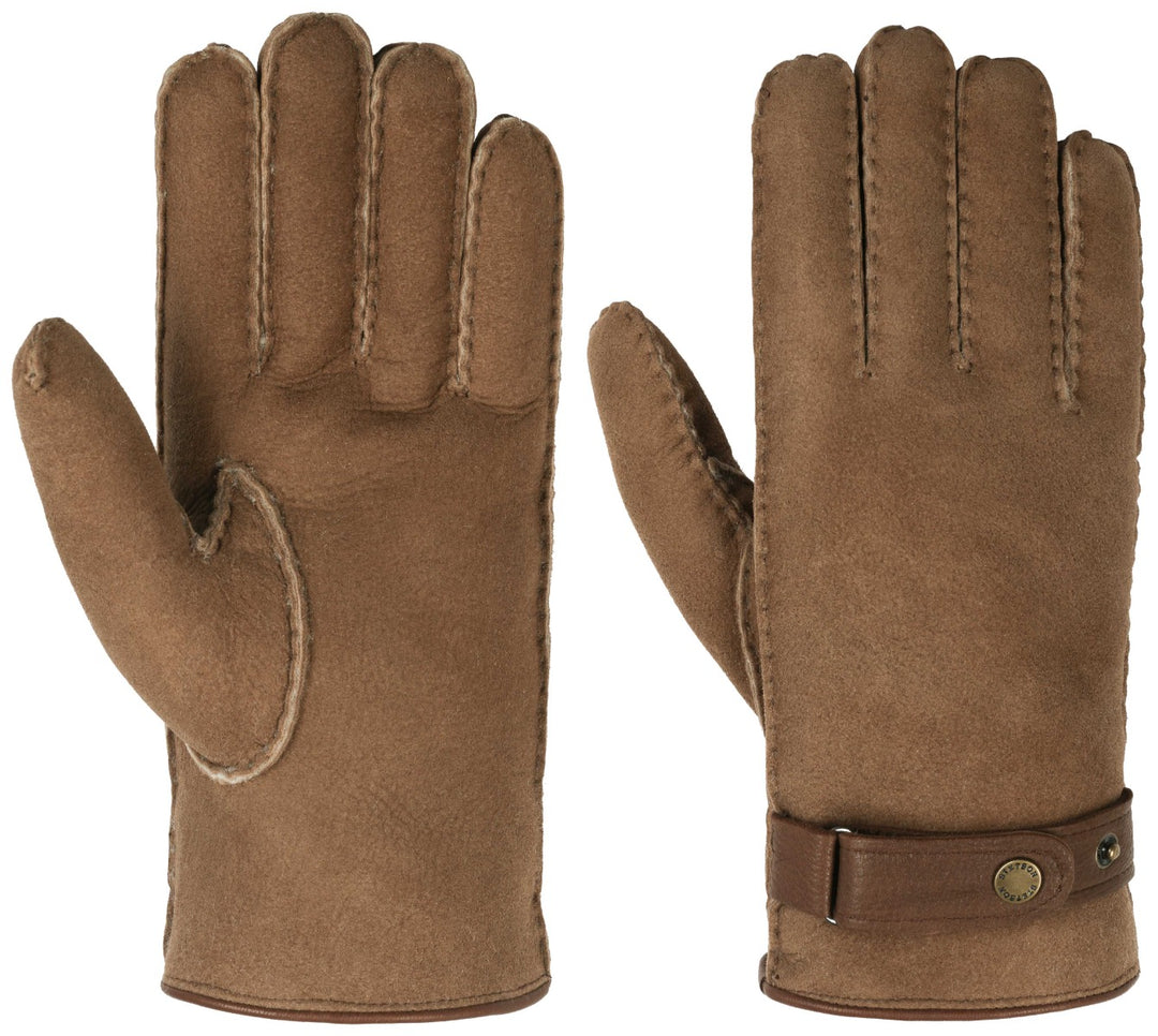 GLOVES LAMBFUR DEERSKIN STETSON BRAUN
