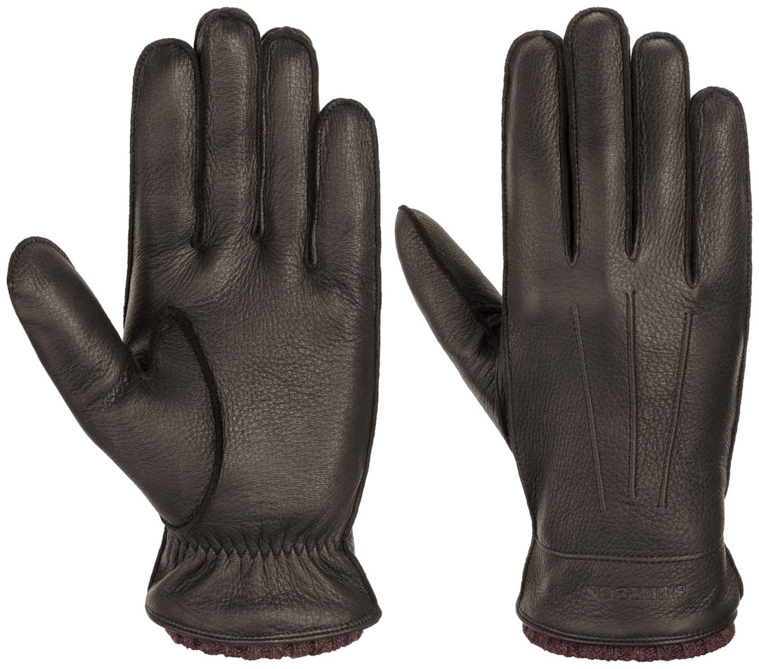Hirschleder Handschuhe Stetson Braun
