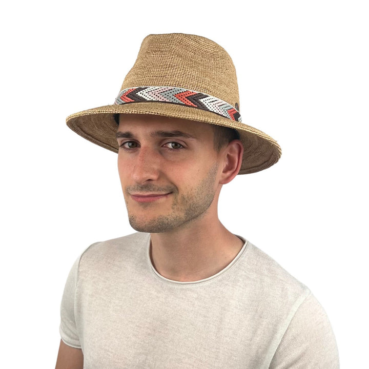 Traveller Hut Raffia Strohhut Super Fine Balke Natur