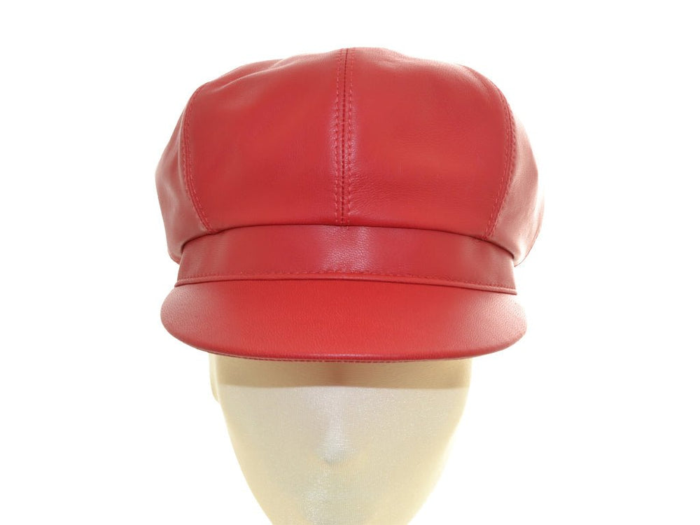 BALLONMÜTZE LEDER BULLANI ROT - Hut - online.at