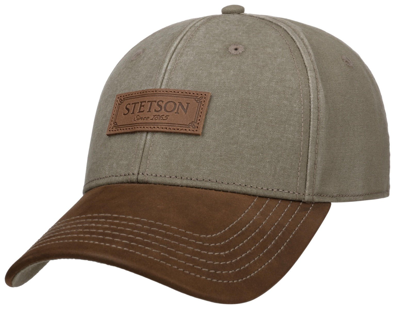 BASEBALL CAP COTTON STETSON OLIV - Hut - online.at