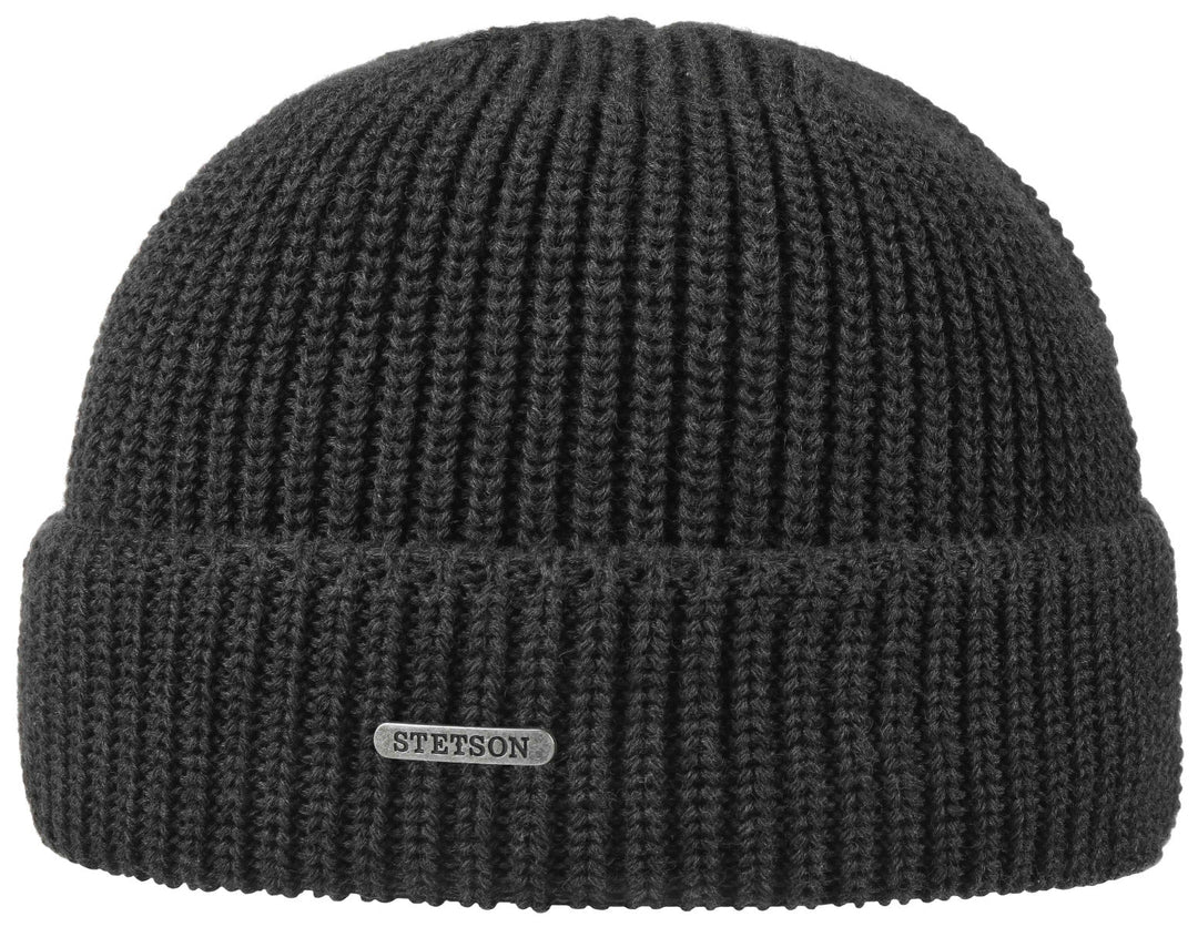 BEANIE COTTON STETSON ANTHRA - Hut - online.at