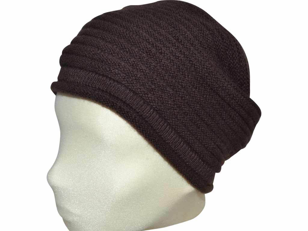 BERRETTO OVERSIZE BRAUN FEINSTES CASHMERE OSFA - Hut - online.at