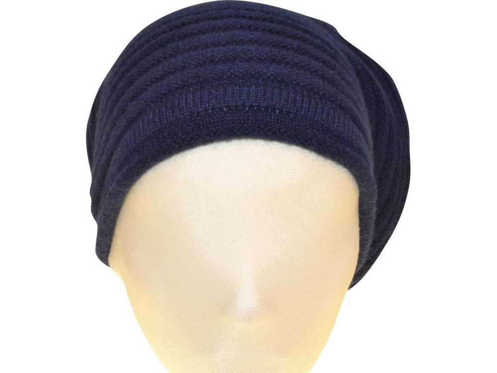 BERRETTO OVERSIZE MARINE FEINSTES CASHMERE OSFA - Hut - online.at