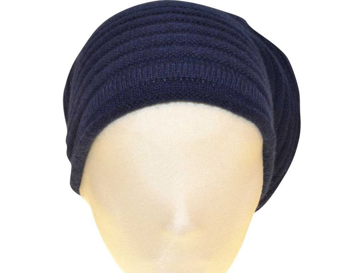 BERRETTO OVERSIZE MARINE FEINSTES CASHMERE OSFA - Hut - online.at