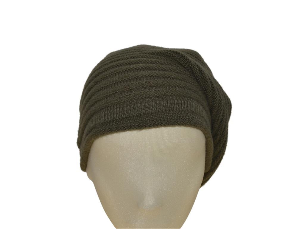 BERRETTO OVERSIZE OLIV FEINSTES CASHMERE - Hut - online.at