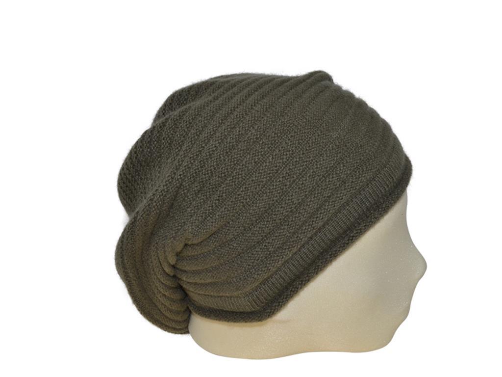 BERRETTO OVERSIZE OLIV FEINSTES CASHMERE - Hut - online.at