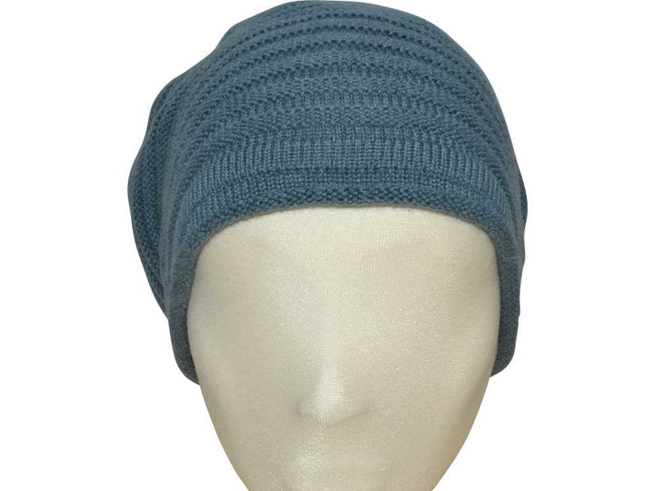 BERRETTO OVERSIZE PETROL FEINSTES CASHMERE OSFA - Hut - online.at