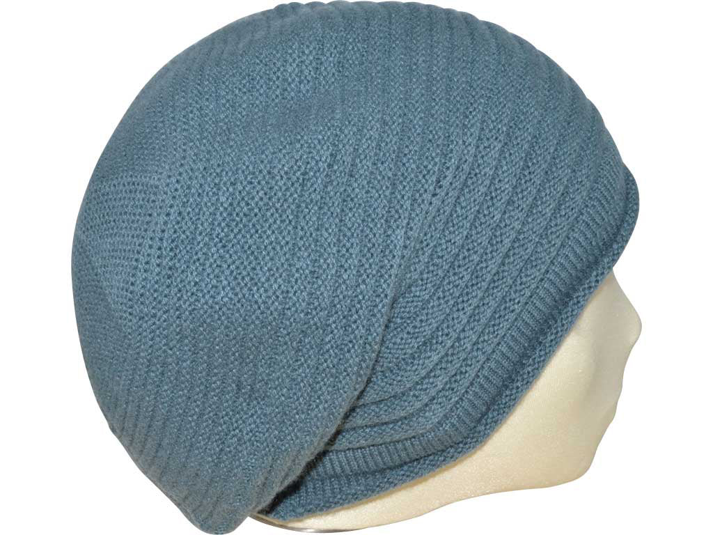 BERRETTO OVERSIZE PETROL FEINSTES CASHMERE OSFA - Hut - online.at