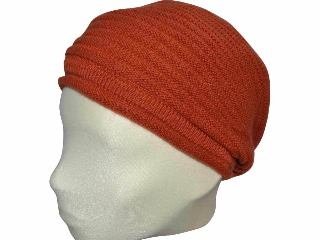 BERRETTO OVERSIZE ROST FEINSTES CASHMERE OSFA - Hut - online.at