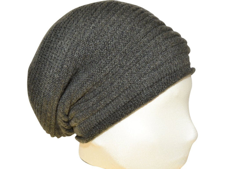 BERRETTO OVERSIZE VERDE FEINSTES CASHMERE - Hut - online.at