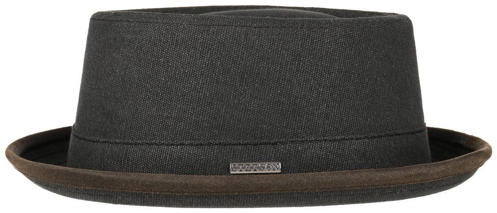 ODENTON PORK PIE CANVAS STETSON SCHWARZ Art 1611102 S - Hut - online.at