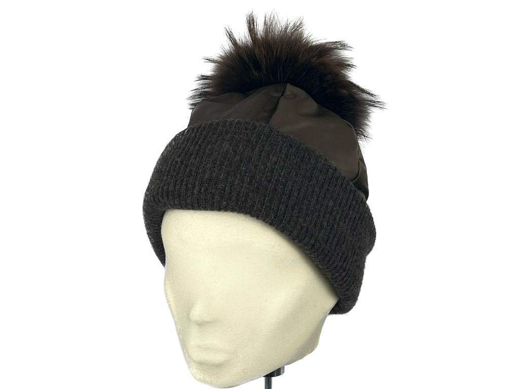 Rainy Pompon Uni Braun - Hut - online.at