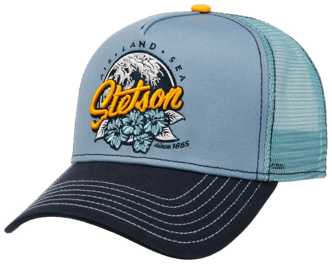 TRUCKER CAP AIR LAND SEA STETSON BLAU - Hut - online.at