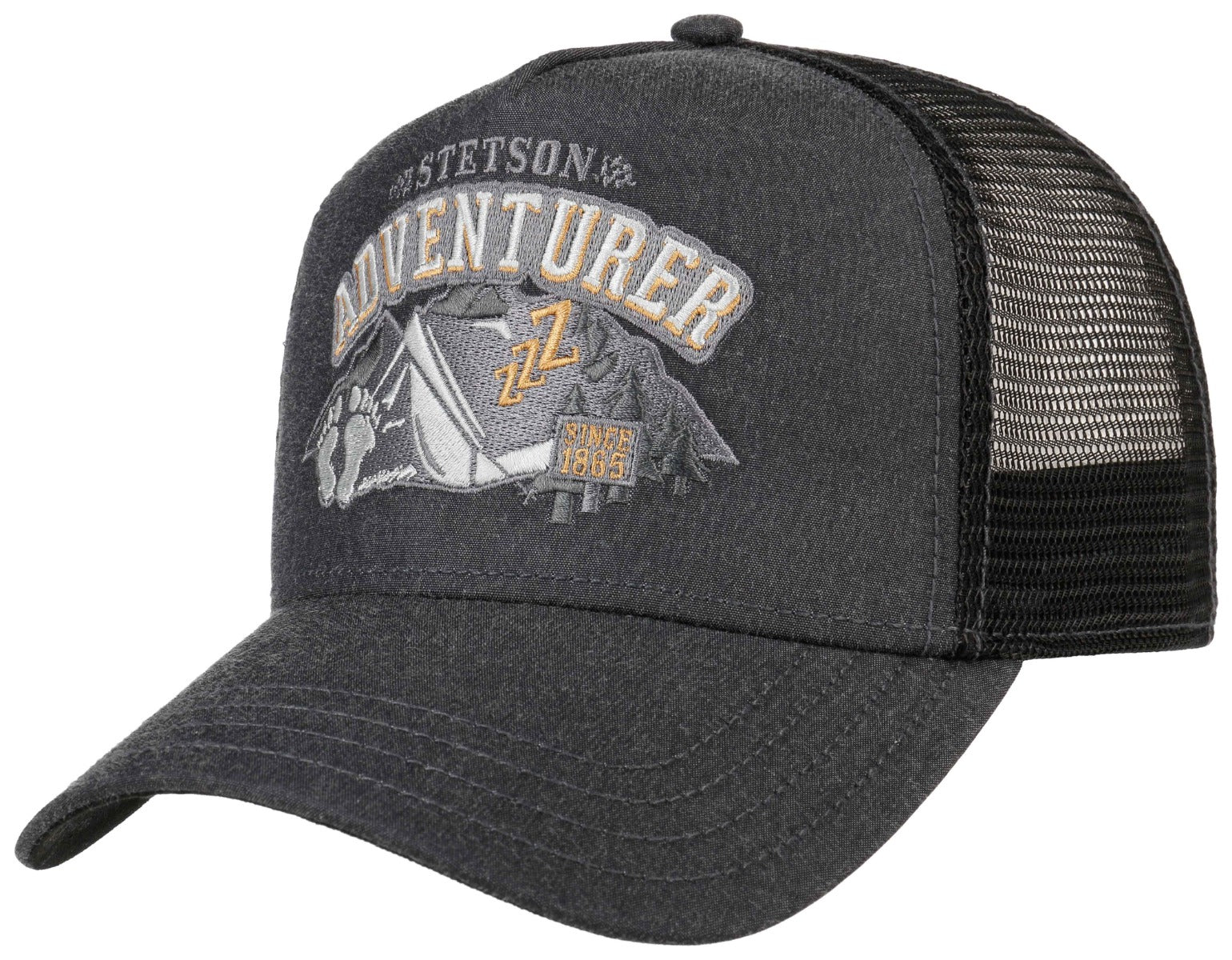 TRUCKER CAP CAMPING YETI STETSON ANTHRA - Hut - online.at