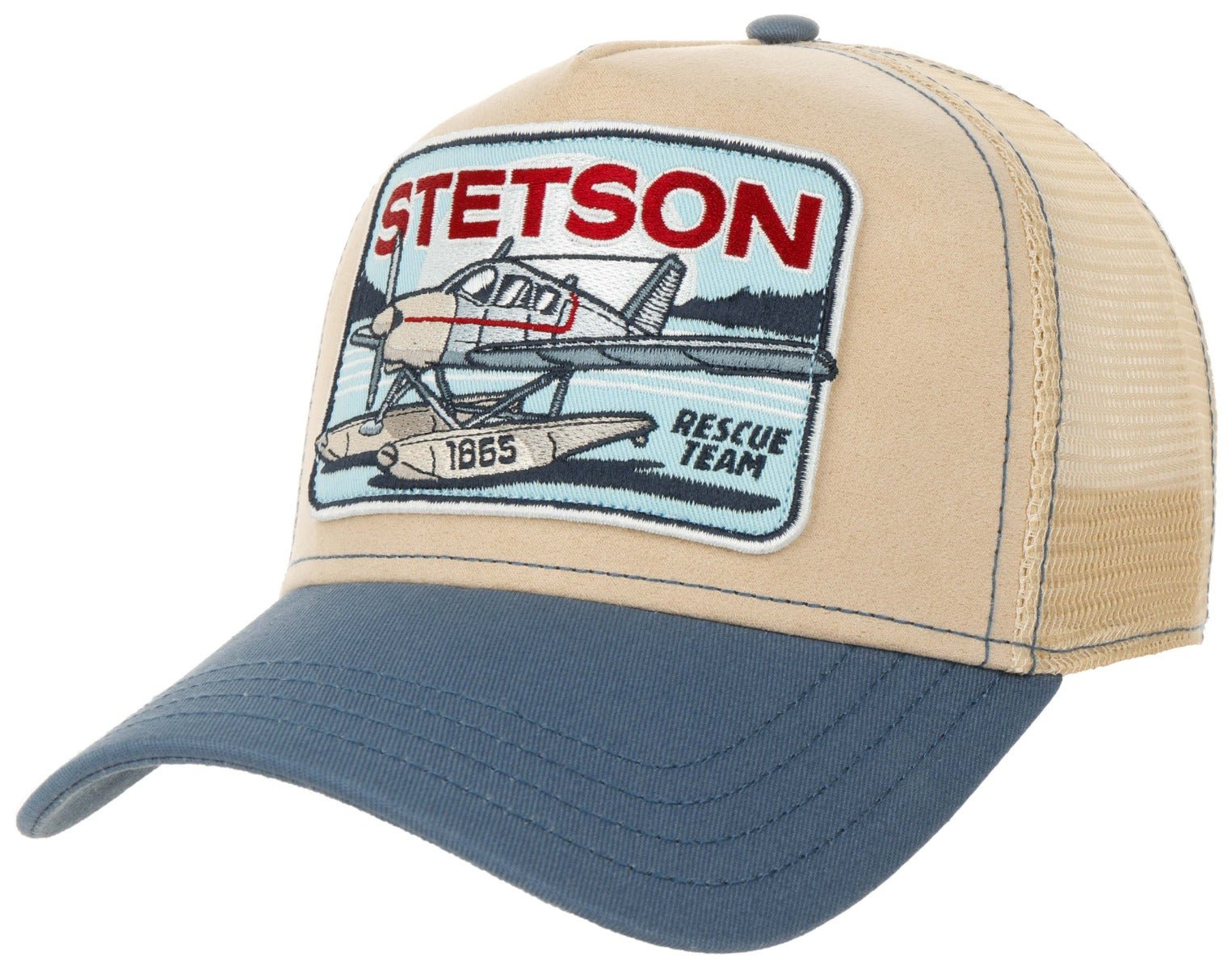 TRUCKER CAP RESCUE TEAM STETSON BLAU BEIGE - Hut - online.at