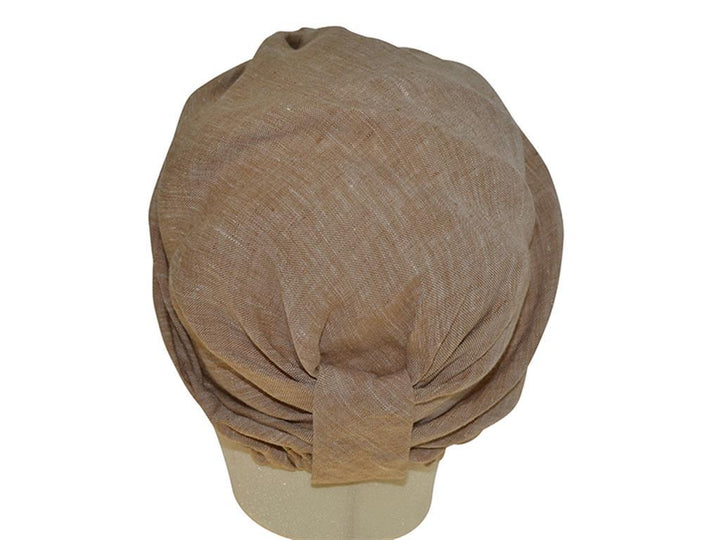 TURBAN UNI LEINEN BEIGE - Hut - online.at