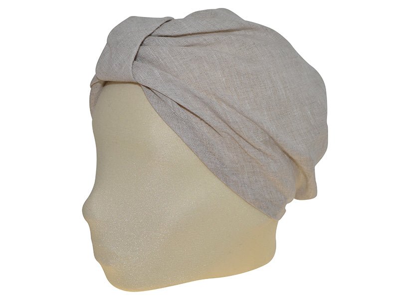 TURBAN UNI LEINEN NATUR - Hut - online.at