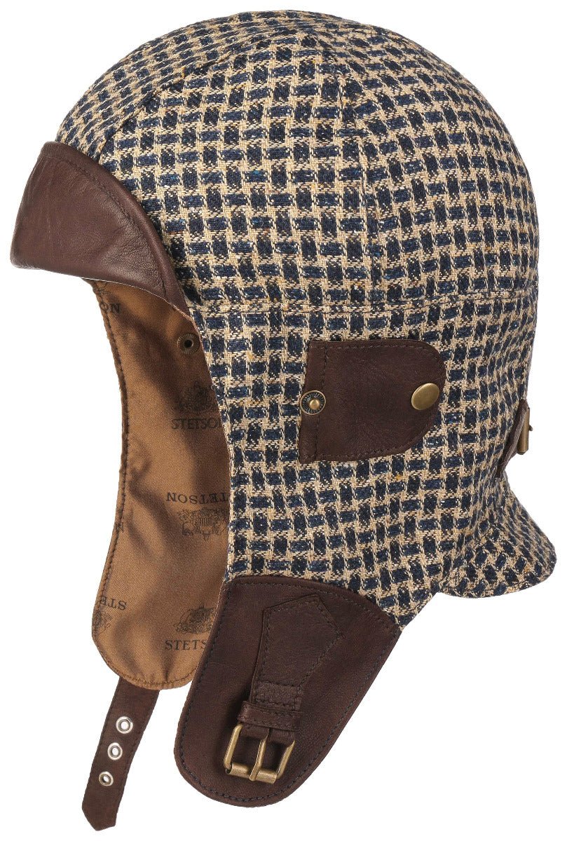 CONVERTIBLE CAP LINEN STETSON HOUNDSTOOTH - Hut-online.at