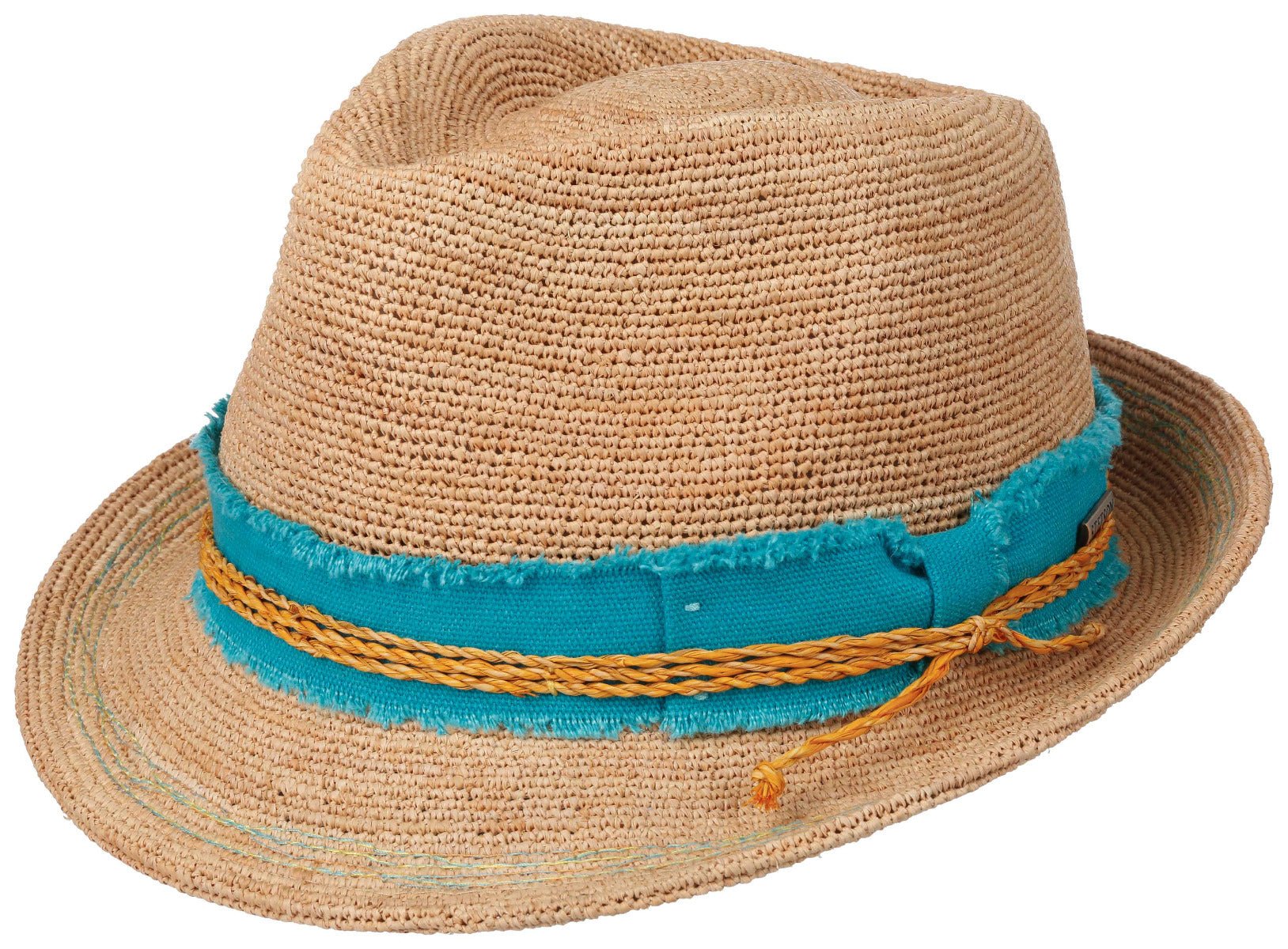 TRILBY CROCHET 2TON STETSON NATUR TÜRKIS - Hut-online.at