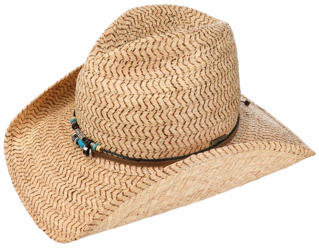 WESTERN EMBOSSED RAFFIA STETSON NATUR Art 3698502 - Hut-online.at