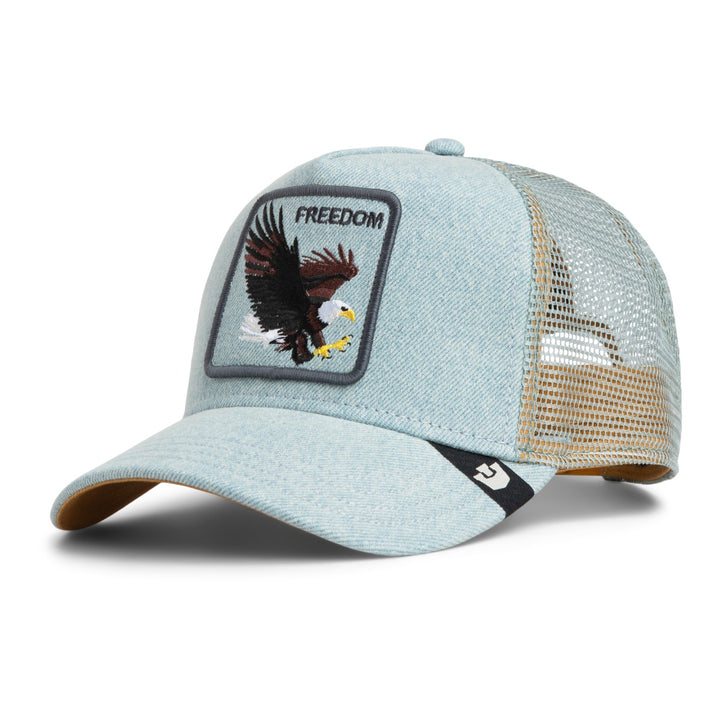 Trucker Cap Denim Eagle Freedom Goorin Bros Light Denim