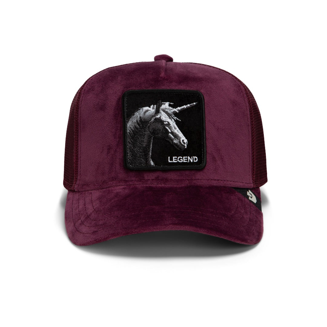 Trucker Cap Velour Legend Desire Goorin Bros Dunkelrot