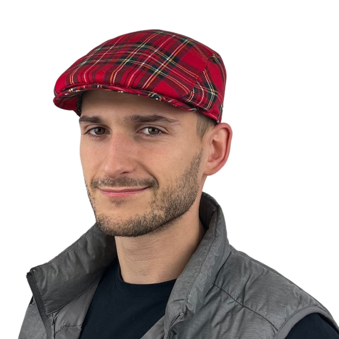 Schiebermütze Strip Red Stewart Mauerer Karo