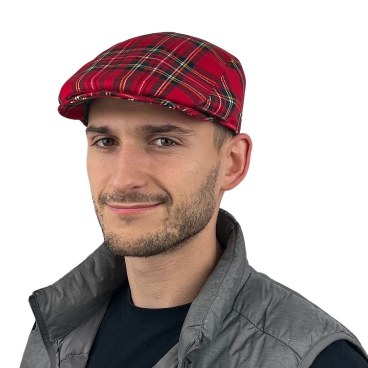 Schiebermütze Strip Red Stewart Mauerer Karo