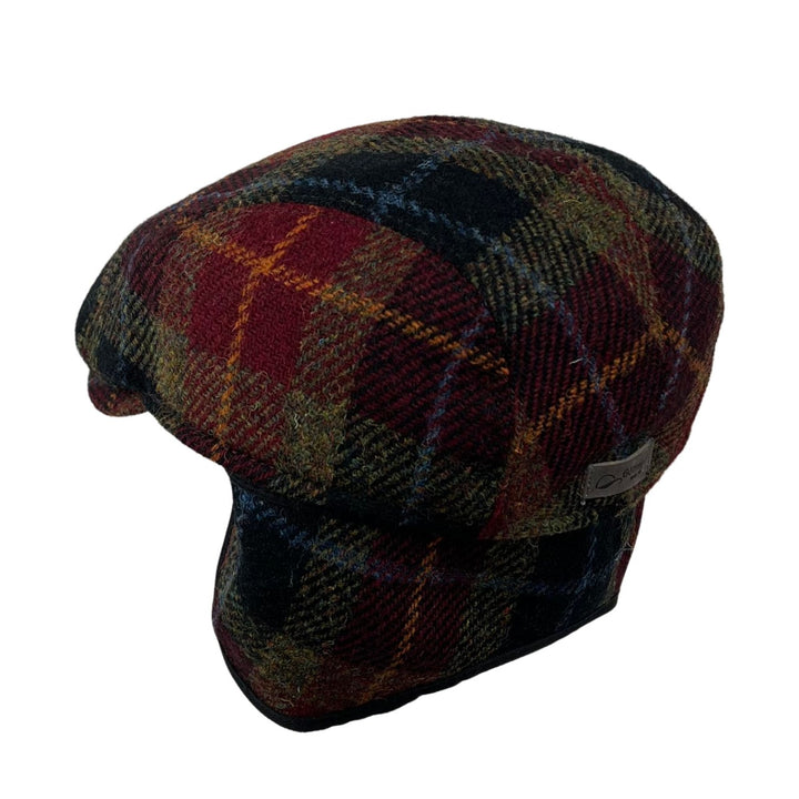 Flatcap Richmond mit Ohrenschutz Harris Tweed Göttmann Karo Multi