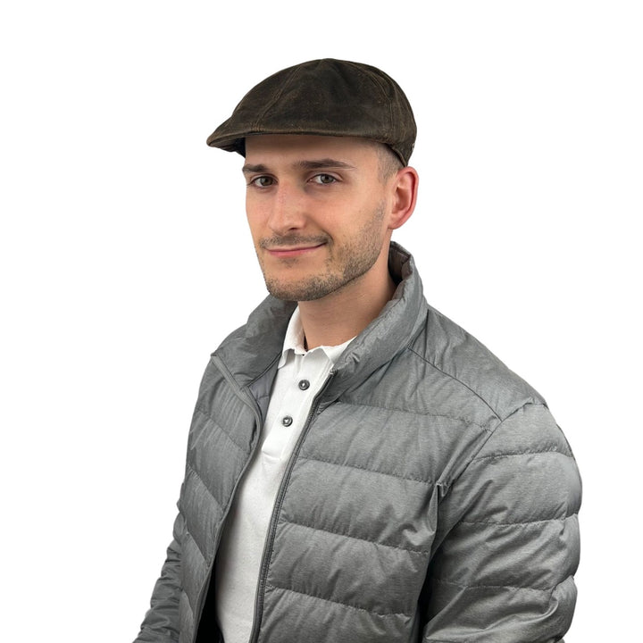 Duck Cap Used Leder Look Balke
