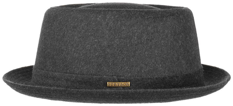 PORK PIE WOOL STETSON ANTHRA