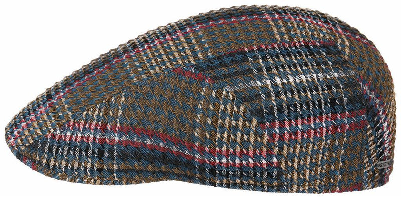 IVY CAP COTTON GLENCHECK STETSON BLAU Art 6171301