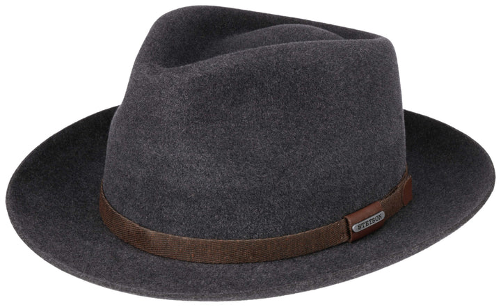 FEDORA FURFELT VELOUR STETSON ANTHRA